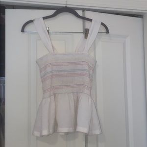 Madewell peplum tank top